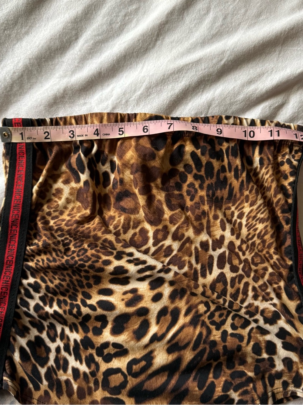 Leopard Print Strapless Bodysuit - Brown - Picture 4 of 6